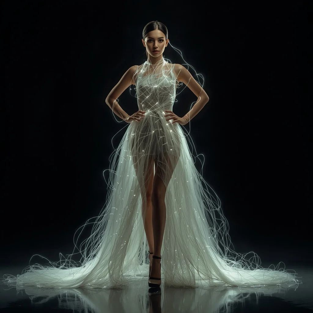 Beautiful Girl Living Energy Filaments Ethereal Fashion Muse | ChatGPT prompt for look — AI image prompt