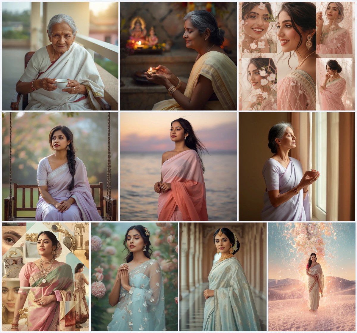 Best 10 Trending Prompt in Instagram AI Photo for Saree Artistry | best ai prompts for images