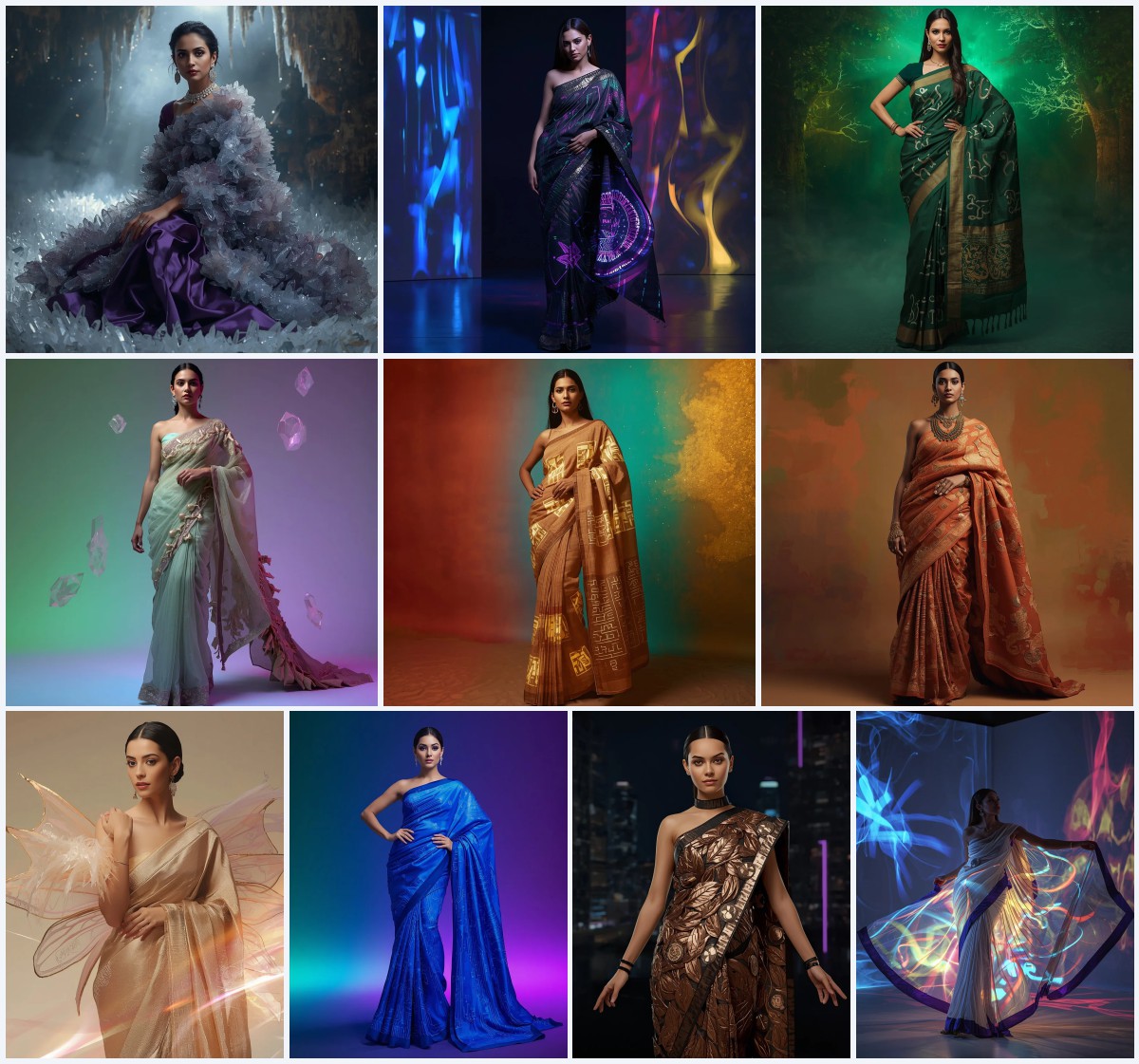 New 10 AI Prompts for Elegant Saree Looks in Museum Settings with Artful Photography | Chatgpt prompt for saree look for girl