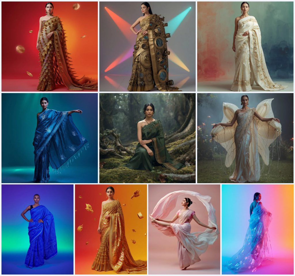 Top 10 Majestic Saree AI Prompts for Durga Puja Festival Photography | best ai prompts for realistic photos