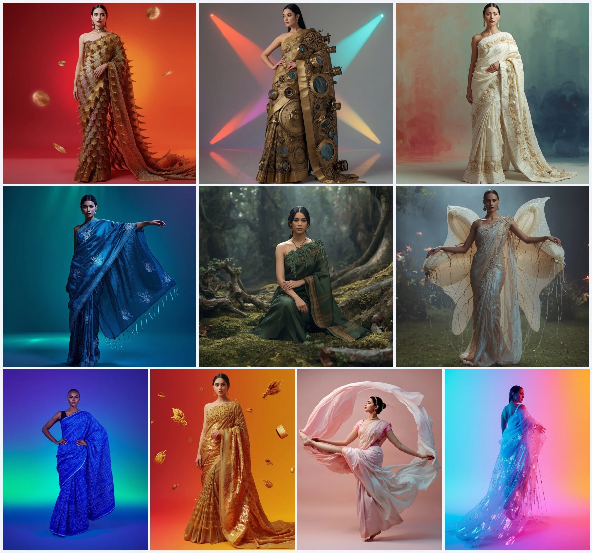 Top 10 Majestic Saree AI Prompts for Durga Puja Festival Photography | best ai prompts for realistic photos