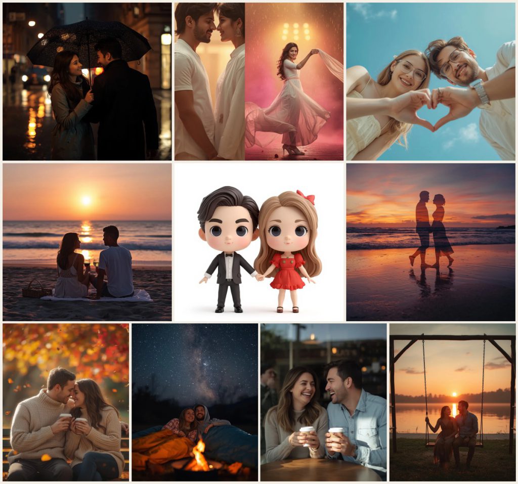 Best 10 Serene Couple AI Prompts for Beach Sunset Engagements