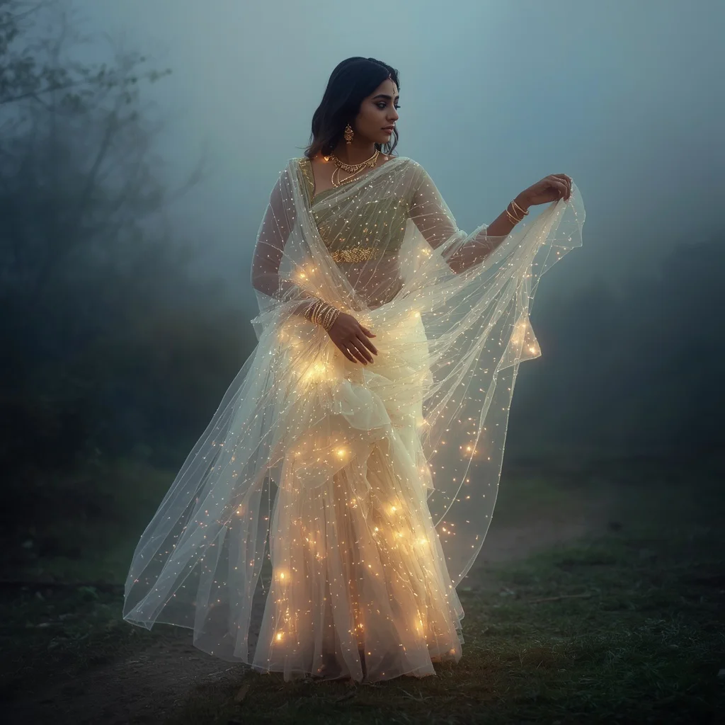 Dress Woven from Light Threads: An Ethereal Glow — AI image prompt