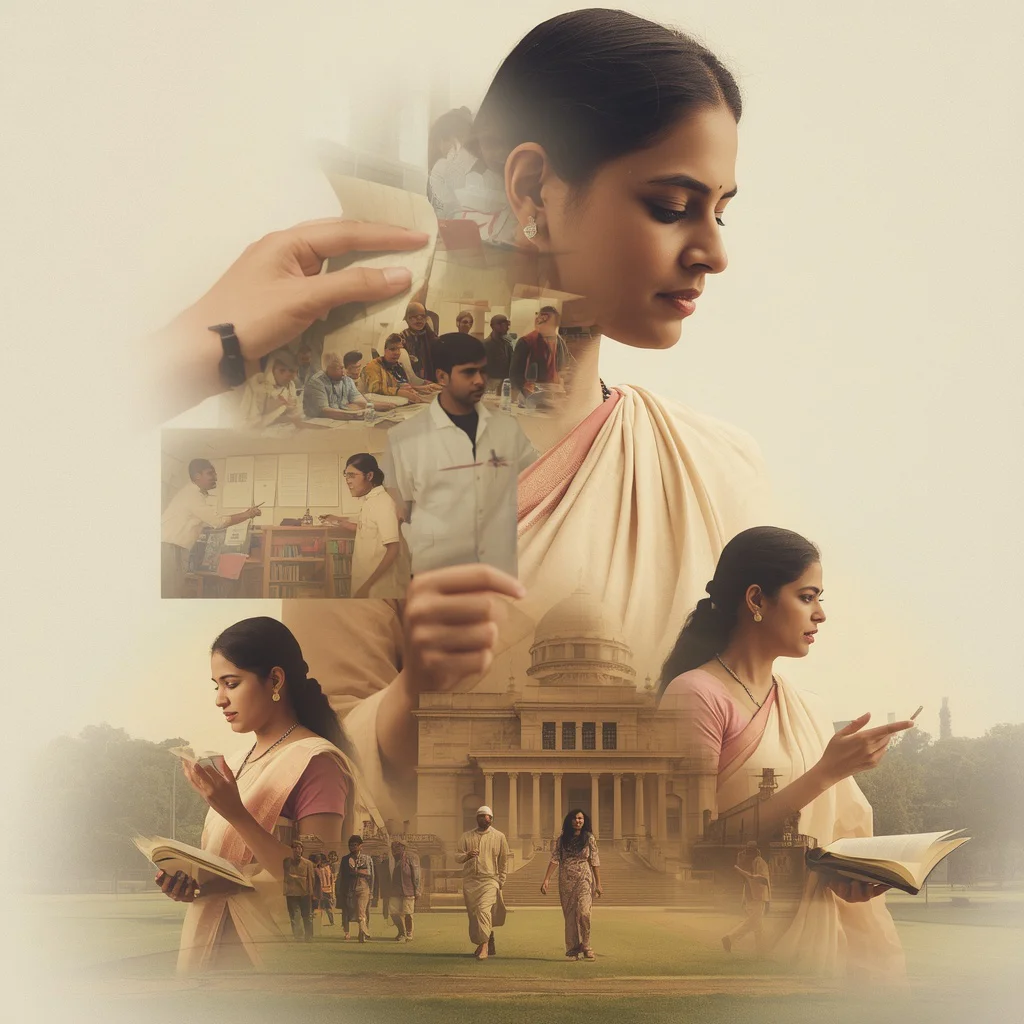 The Scholar's Path: An Indian Woman's Pursuit of Knowledge — AI image prompt